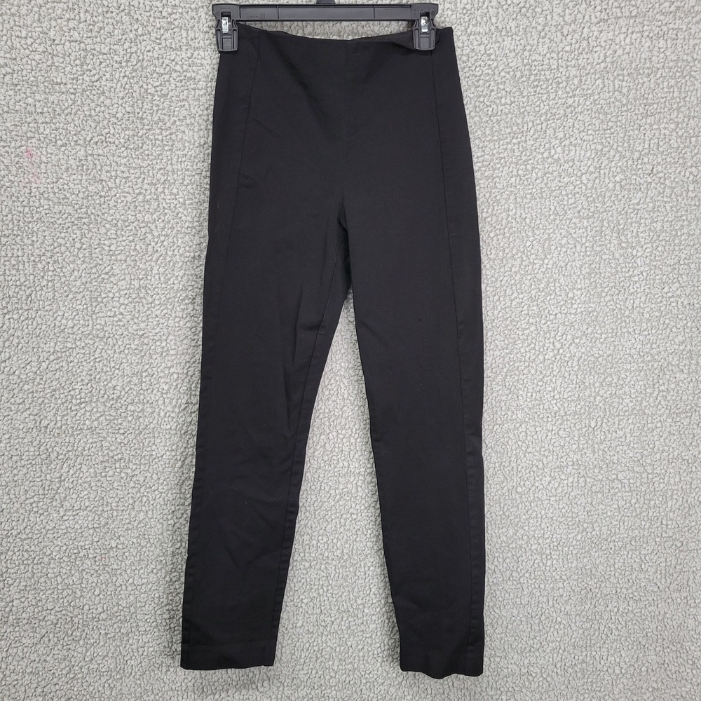 Madewell Womens Black Skinny Pants Back Zip Seamed Front Size 24